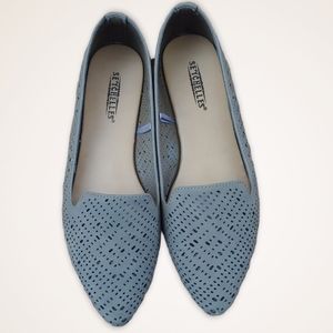 Seychelles Gray Suede Flats